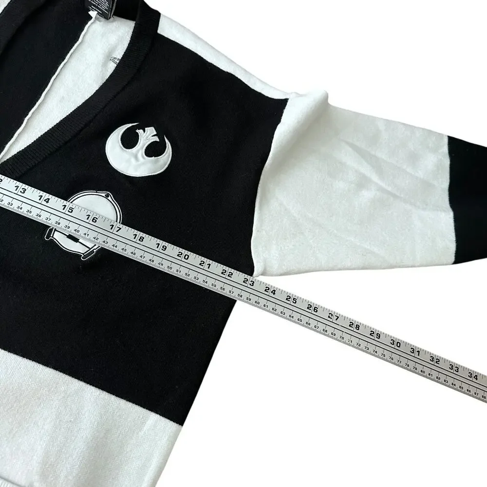 Her Universe Star Wars Rebel Empire Icon Cardigan Women's Large Black White Knit - Picture 8 of 10